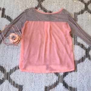 American Eagle Outfitters Tops - American Eagle Taupe and Coral Top American Eagle Outfitters Tops - American Eagle Taupe and Coral Top